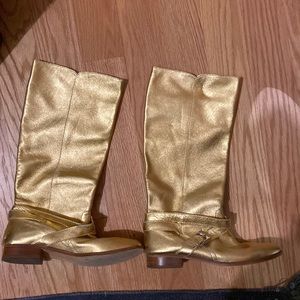 Marc by Marc Jacobs Gold flat tall boots
